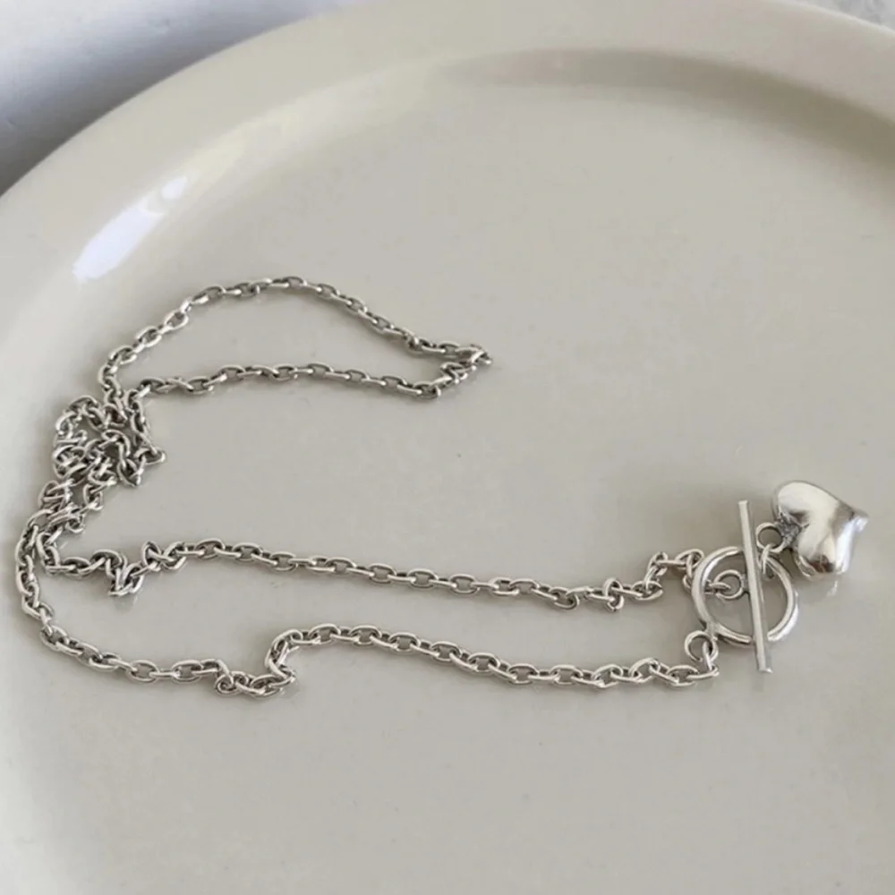 “18” 925 STERLING SILVER LOVE HEART NECKLACE, NICE NECKLACE, CUTE NECKLACE - Picture 3 of 5